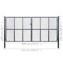 Voir la diapositive 6 : VIDAXL Portail en maille de jardin Acier galvanise 400 x 200 cm Gris