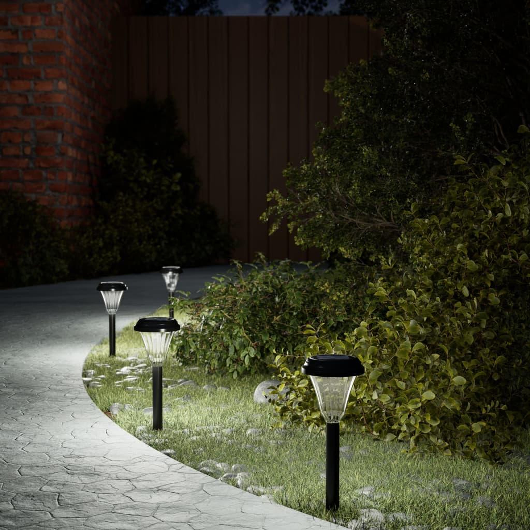VIDAXL Lampes solaires d'allees et piquets de sol 12 pcs blanc