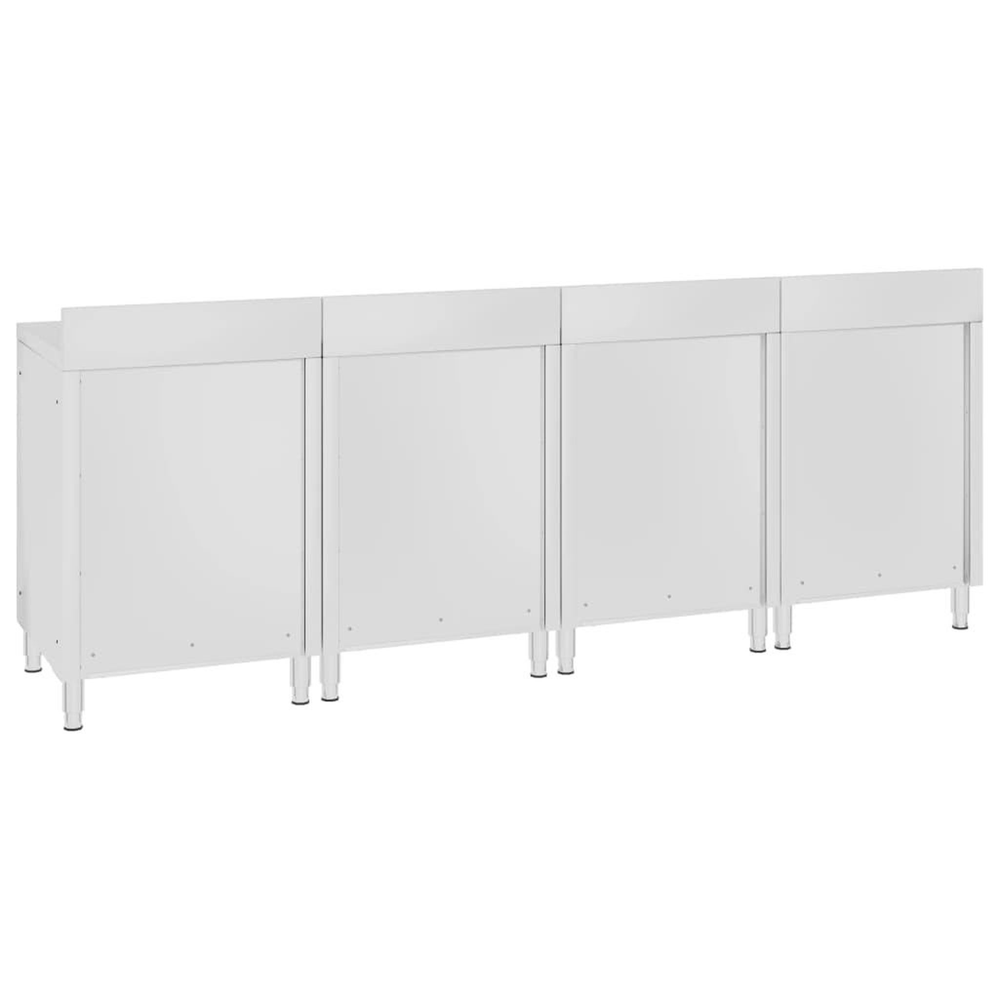 Voir la diapositive 4 : VIDAXL Table de travail commerciale avec armoire 240x60x96 cm Inox