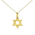L'ATELIER D'AZUR Collier - Pendentif Or 18 Carats 750/000 Etoile de David - Chaine Dorée