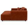 Voir la diapositive 3 : LISA DESIGN Aumance - canapé droit 4 places avec double méridienne assise profonde en velours texturé