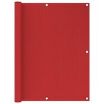 VIDAXL Ecran de balcon Rouge 120x500 cm PEHD