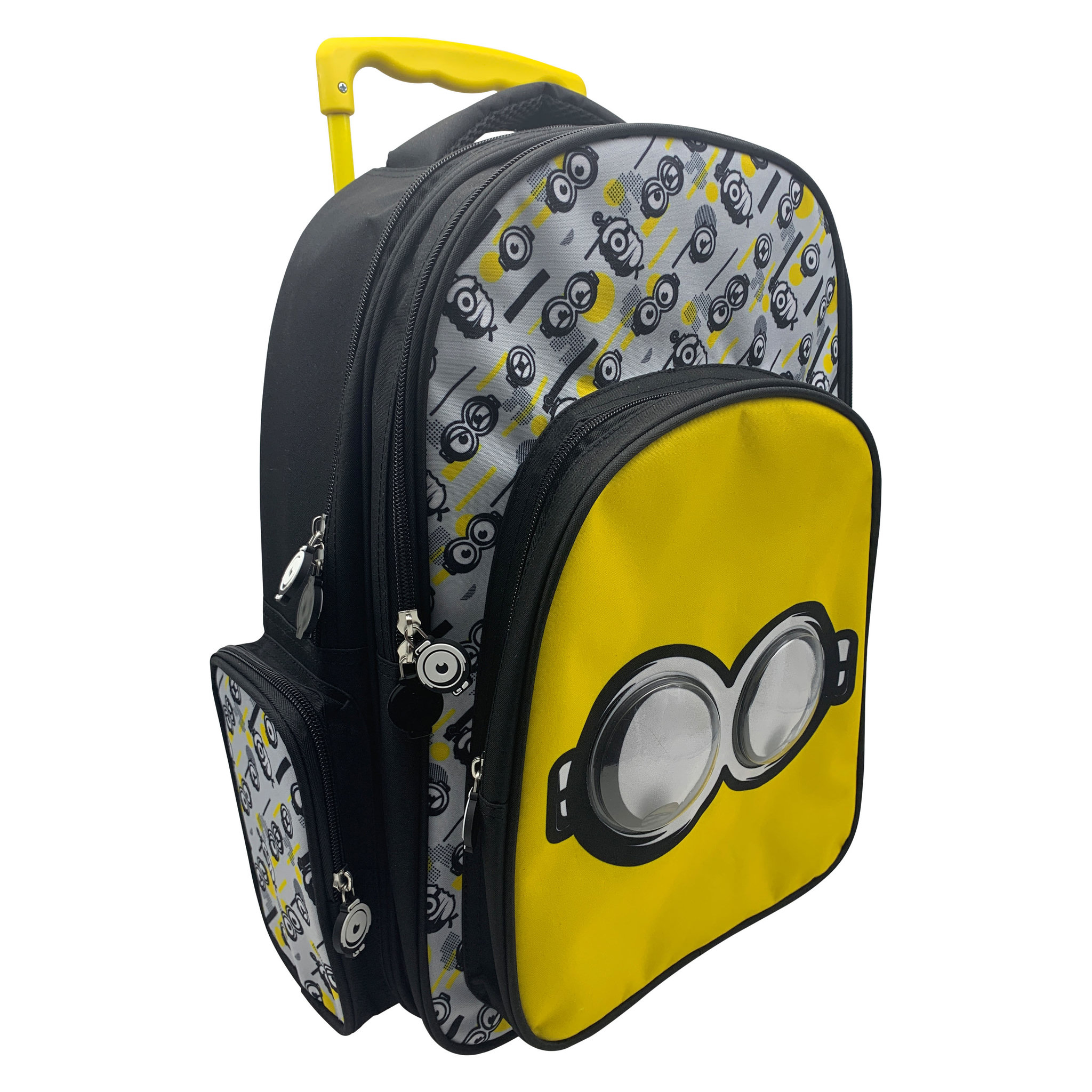 Voir la diapositive 8 : Sac à dos à roulettes jaune MINIONS