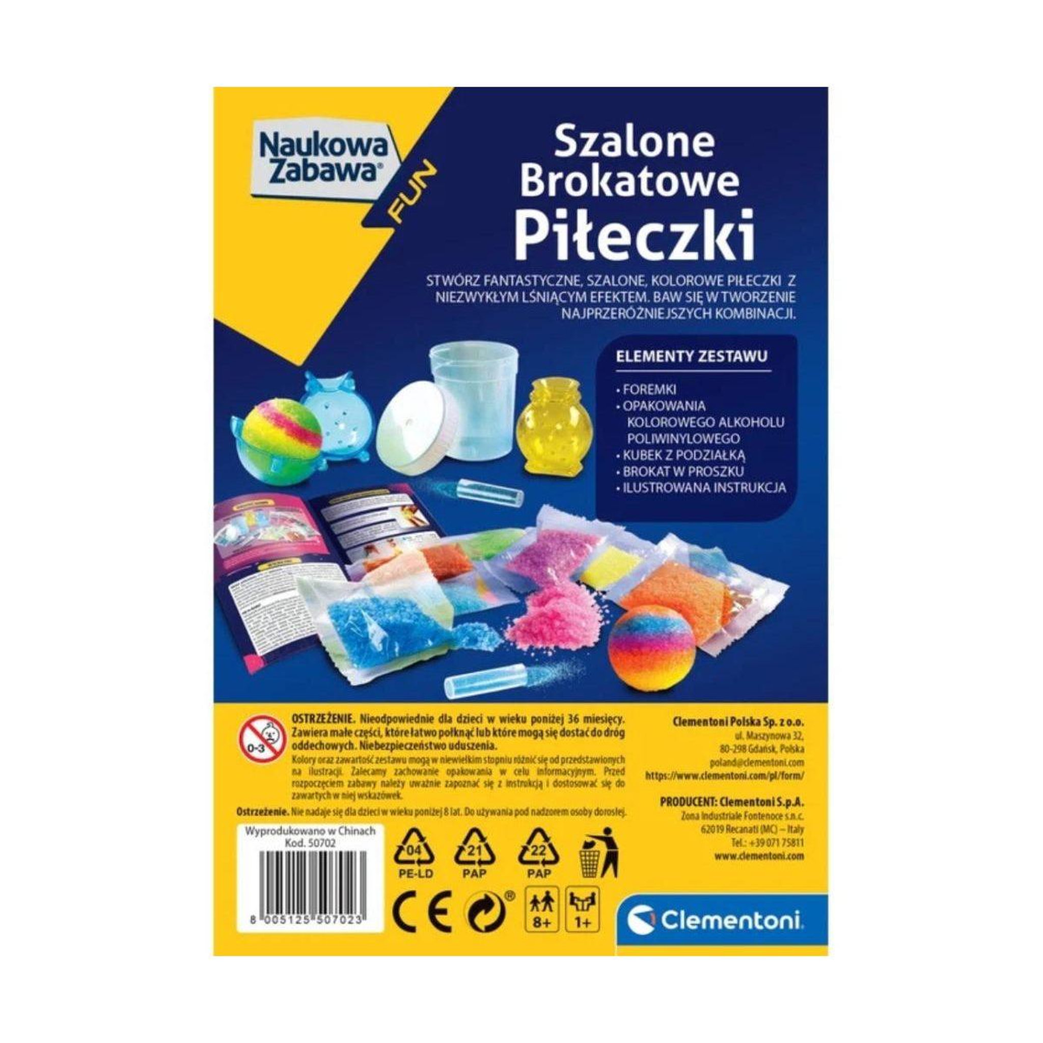 Voir la diapositive 3 : CLEMENTONI Coffret scientifique  50702 science  and  jeu - balles rebondissantes à paillettes