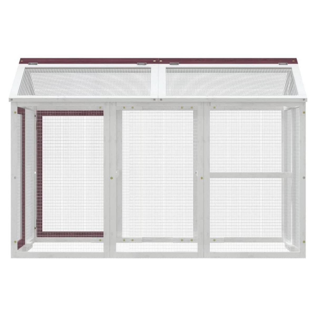 VIDAXL Enclos animaux moka 141x94x104 cm bois massif de pin