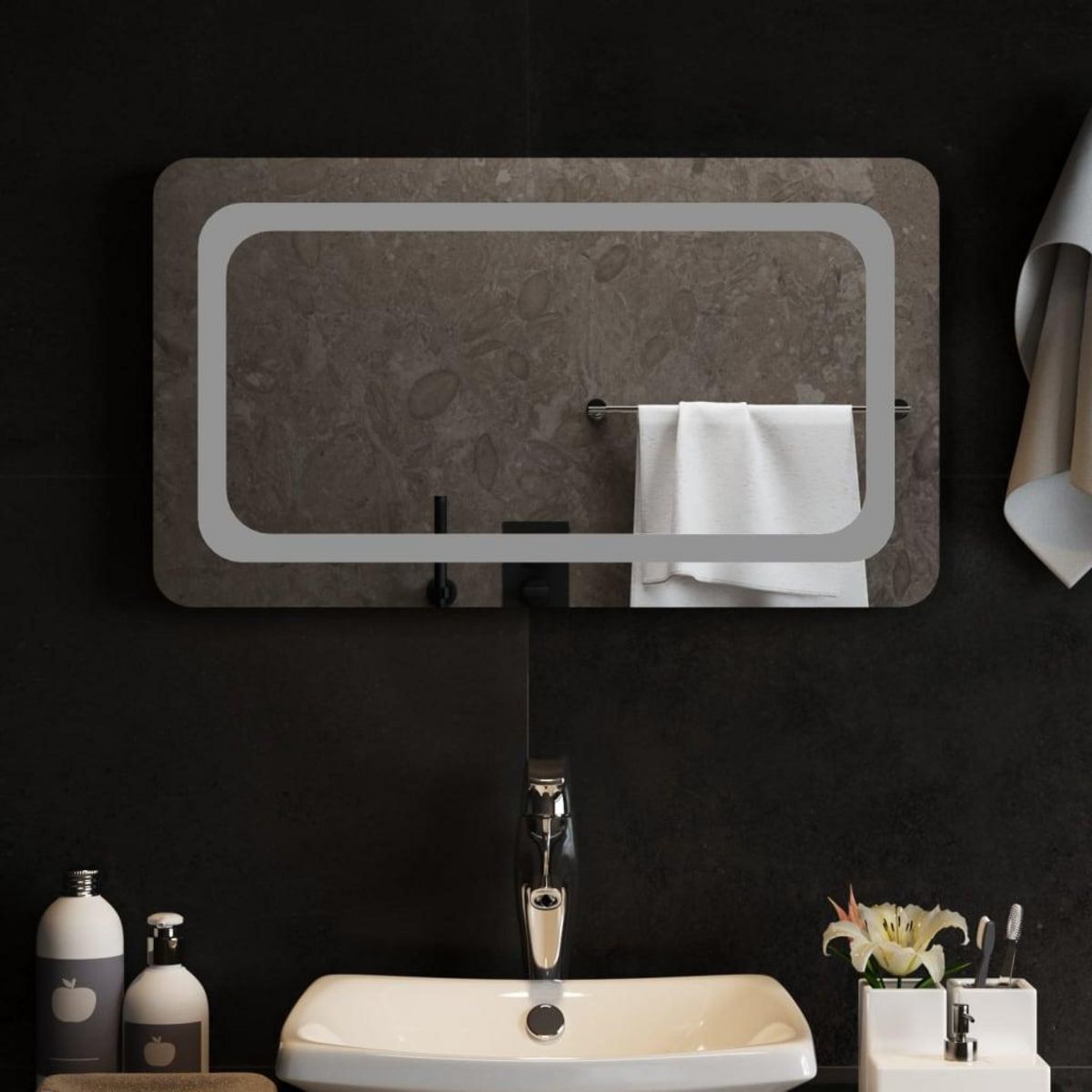 VIDAXL Miroir de salle de bain a LED 70x40 cm
