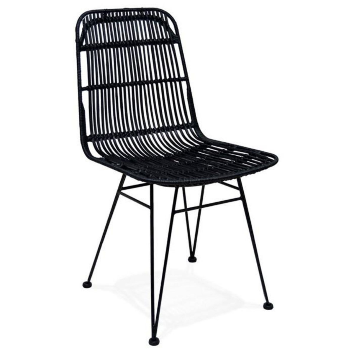 Paris Prix Chaise Design en Rotin  Caracas  88cm Noir