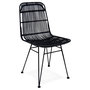 Voir la diapositive 1 : Paris Prix Chaise Design en Rotin  Caracas  88cm Noir