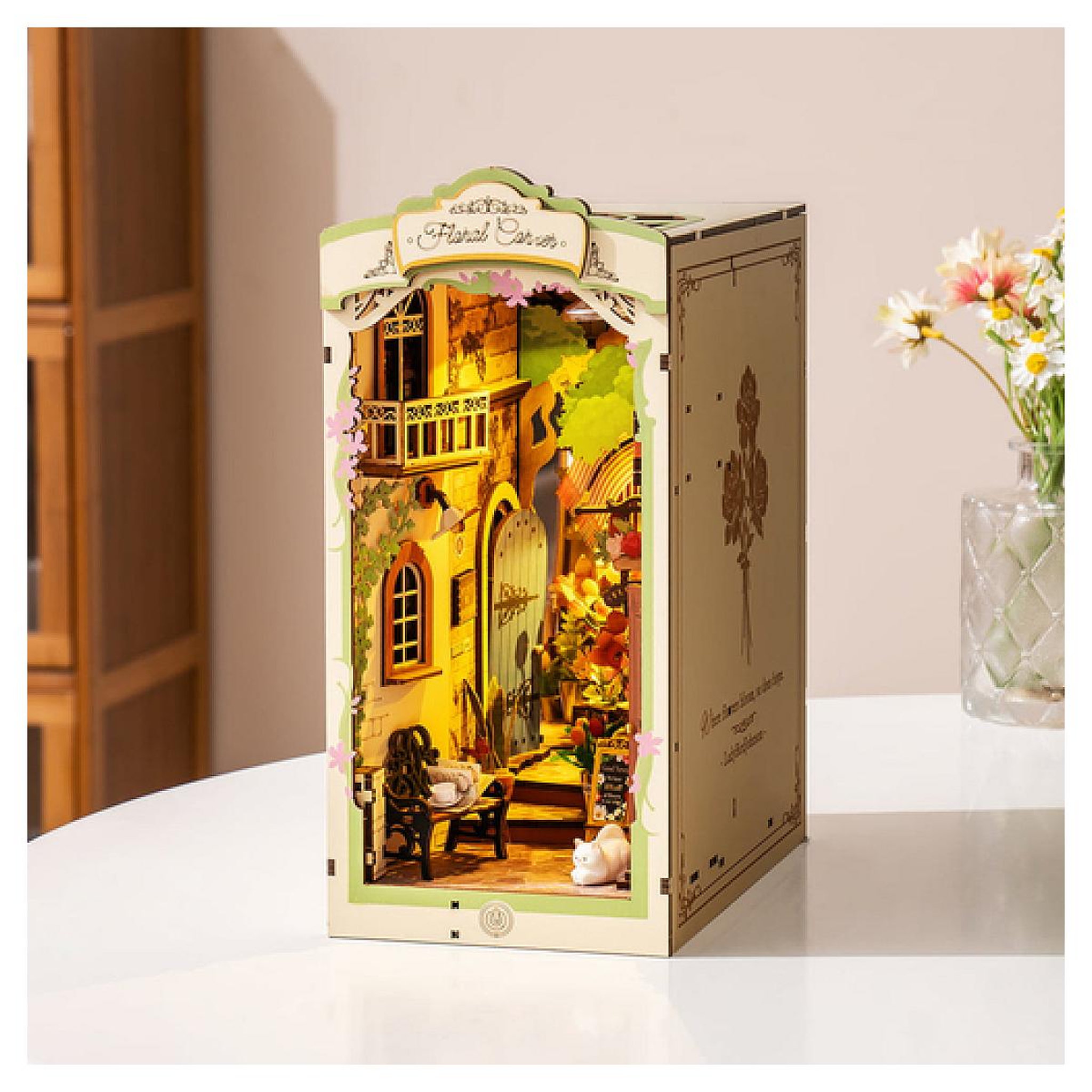Voir la diapositive 2 : ROBOTIME Serre livre en bois Floral Corner Book Nook