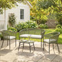 Voir la diapositive 2 : OUTSUNNY Salon de jardin design lignes arrondies 4 places 4 pièces