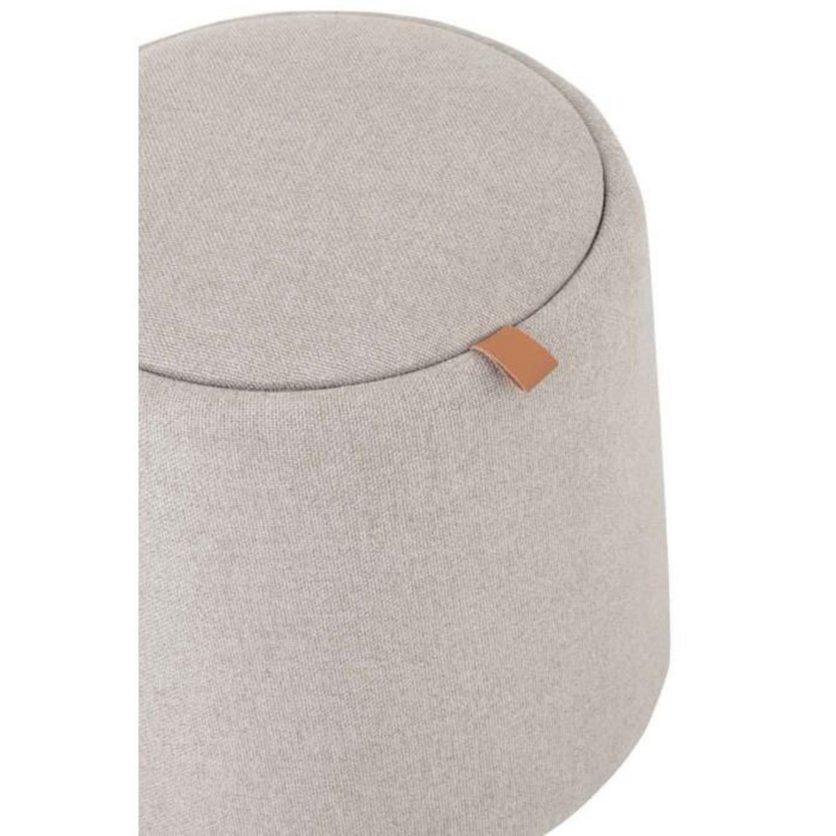 Paris Prix Pouf Rond Design  Munica  43cm Beige