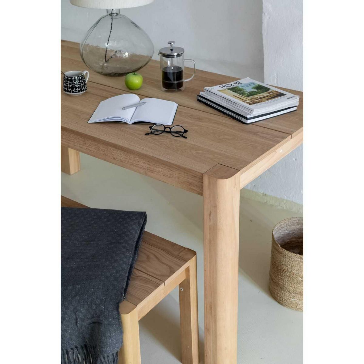 ATMOSPHERA Table à manger 6 places en bois ARTY - Beige