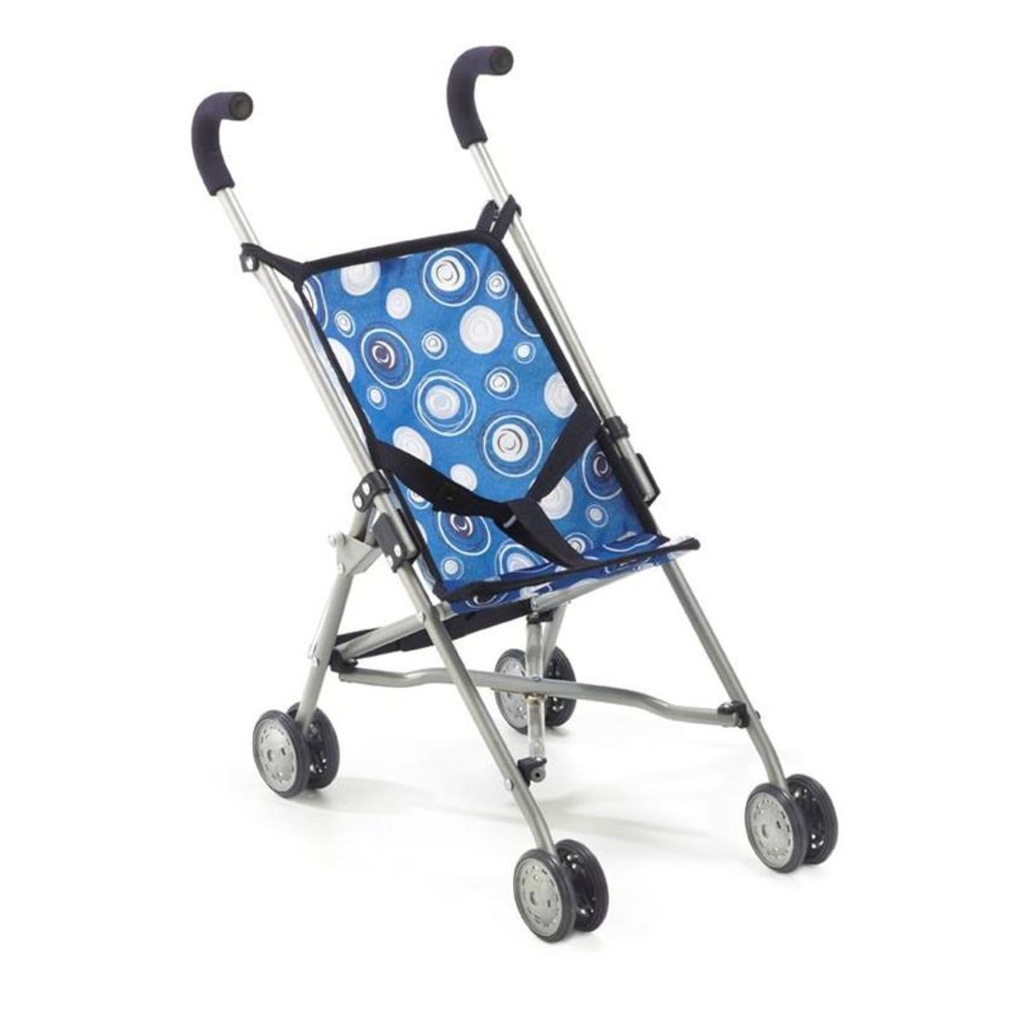 BAYER CHIC 2000 Mini buggy Roma Design bleu avec motifs pour poupée