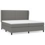 Voir la diapositive 2 : VIDAXL Sommier a lattes de lit avec matelas Gris fonce 200x200cm Tissu