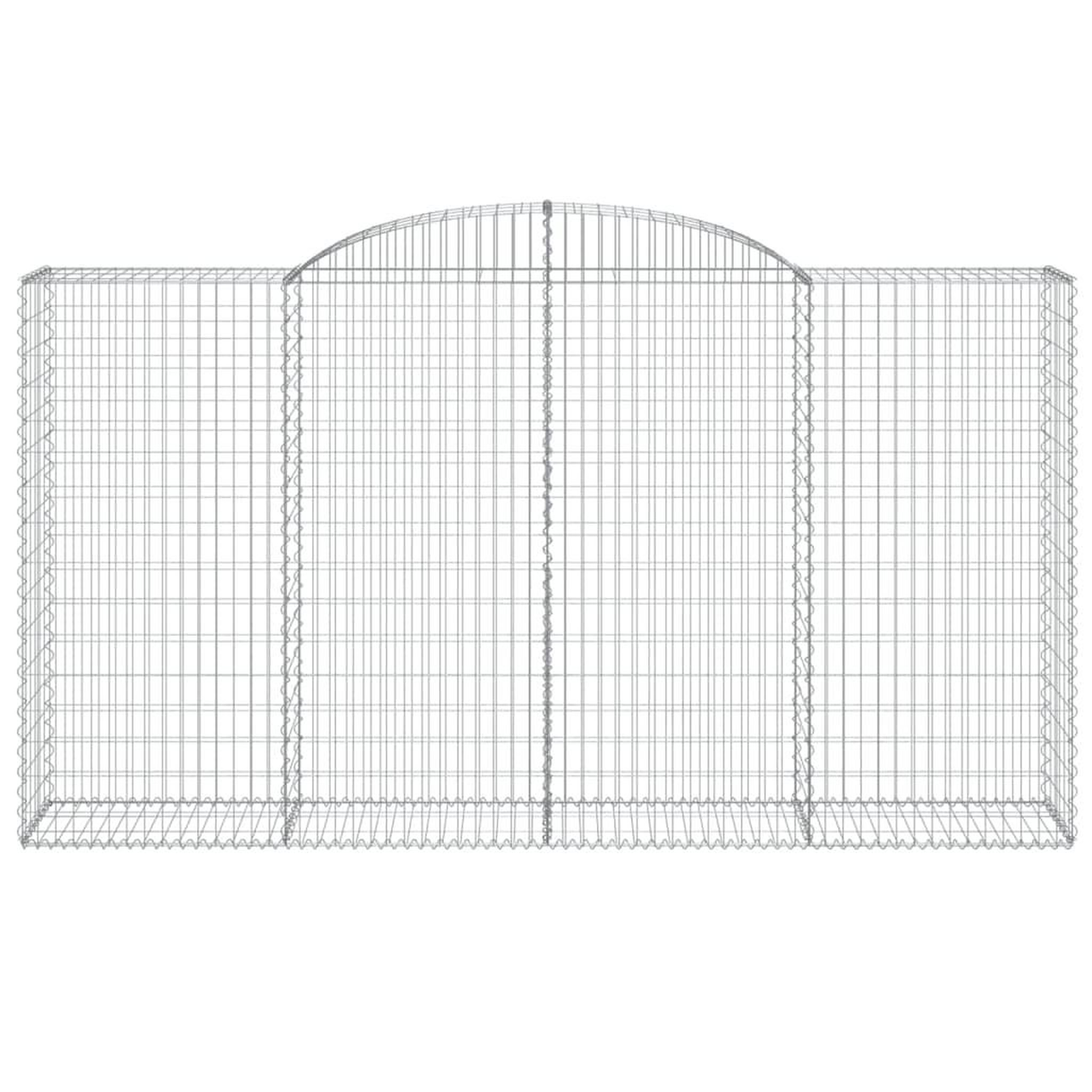 Voir la diapositive 4 : VIDAXL Paniers a gabions arques 20 pcs 300x50x160/180 cm fer galvanise