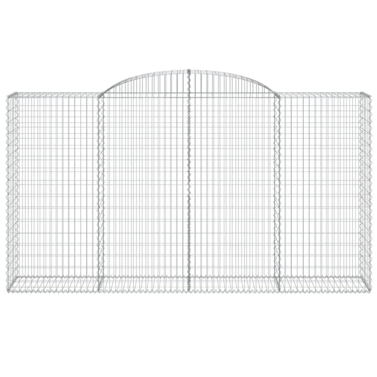 VIDAXL Paniers a gabions arques 20 pcs 300x50x160/180 cm fer galvanise