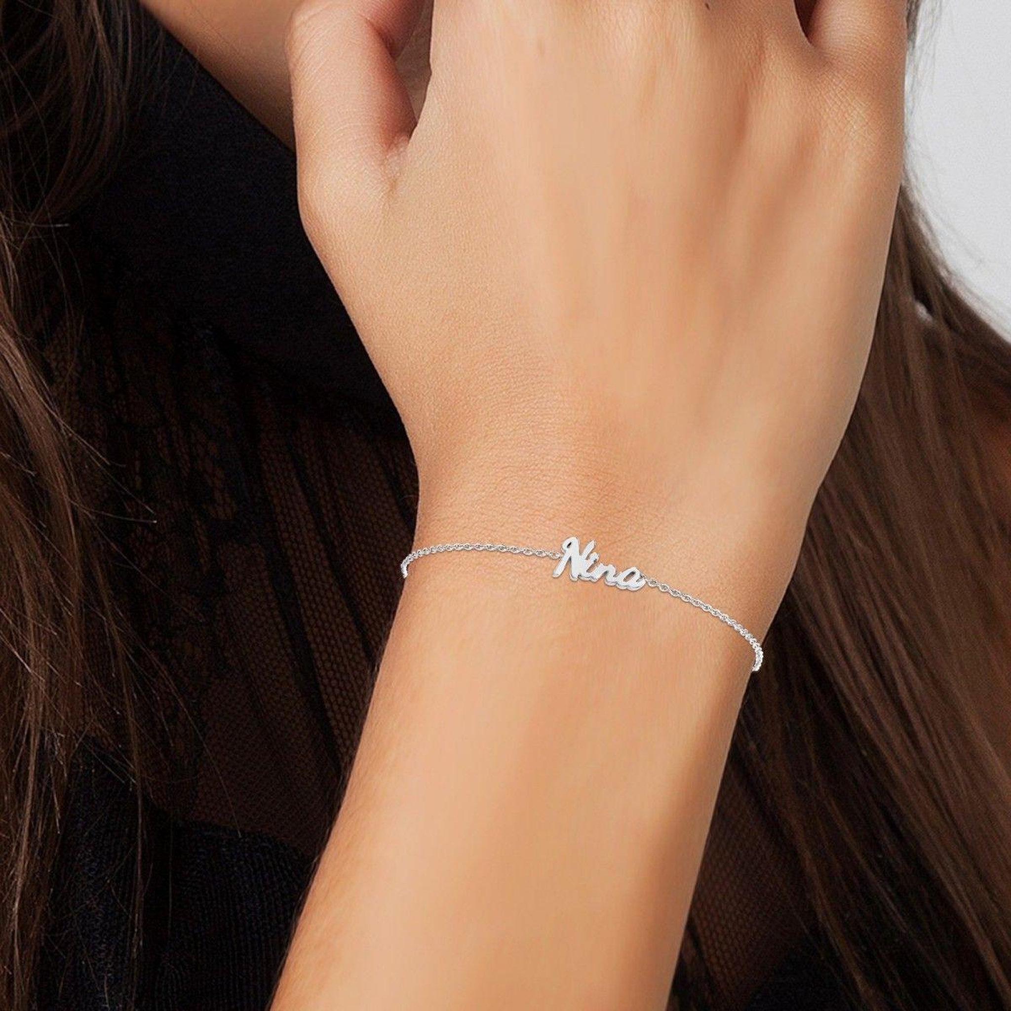 Voir la diapositive 2 : SC CRYSTAL Nina - Bracelet prénom