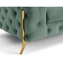Voir la diapositive 6 : LISA DESIGN Camden - fauteuil chesterfield en velours - pieds en métal doré