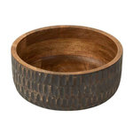 Paris Prix Coupelle Déco en Bois  Baso  30cm Naturel & Noir