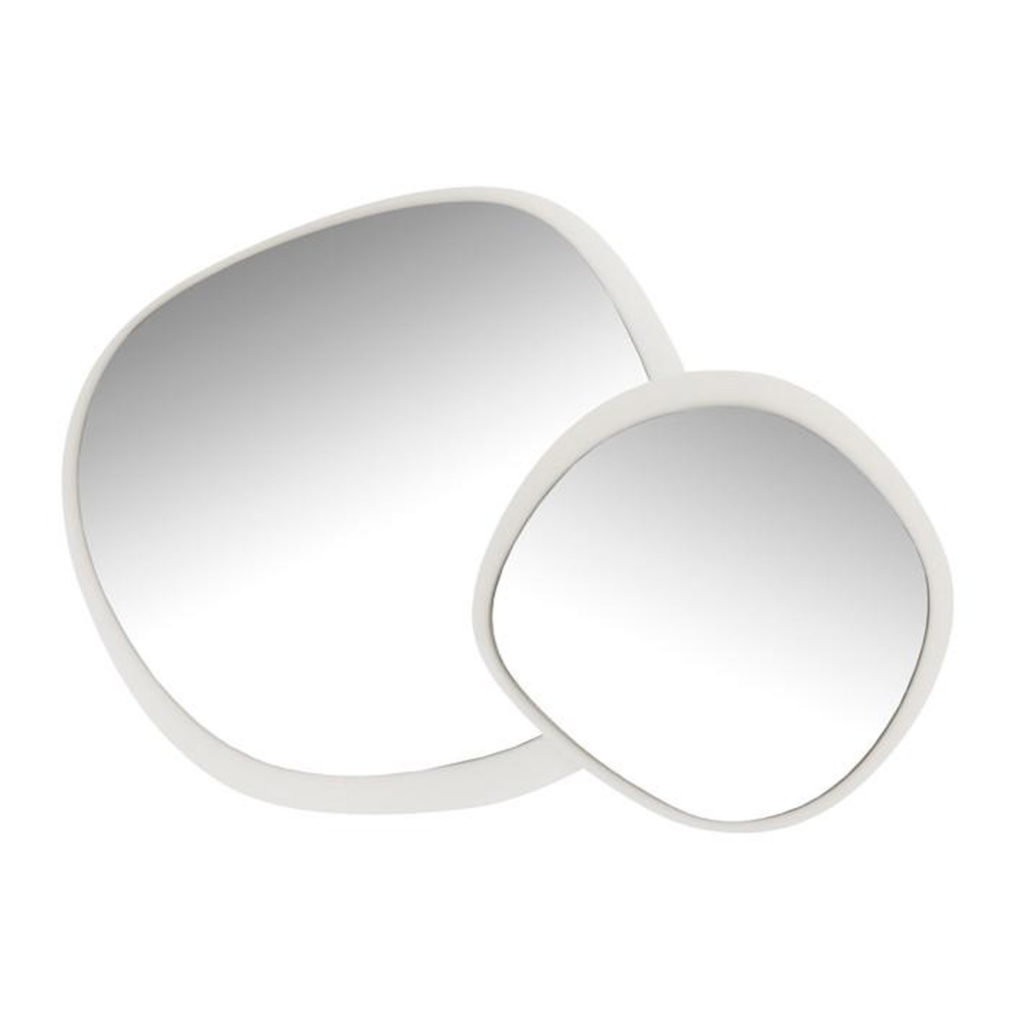 Voir la diapositive 4 : Paris Prix Miroir Mural en Métal  Lorenzo  86cm Blanc