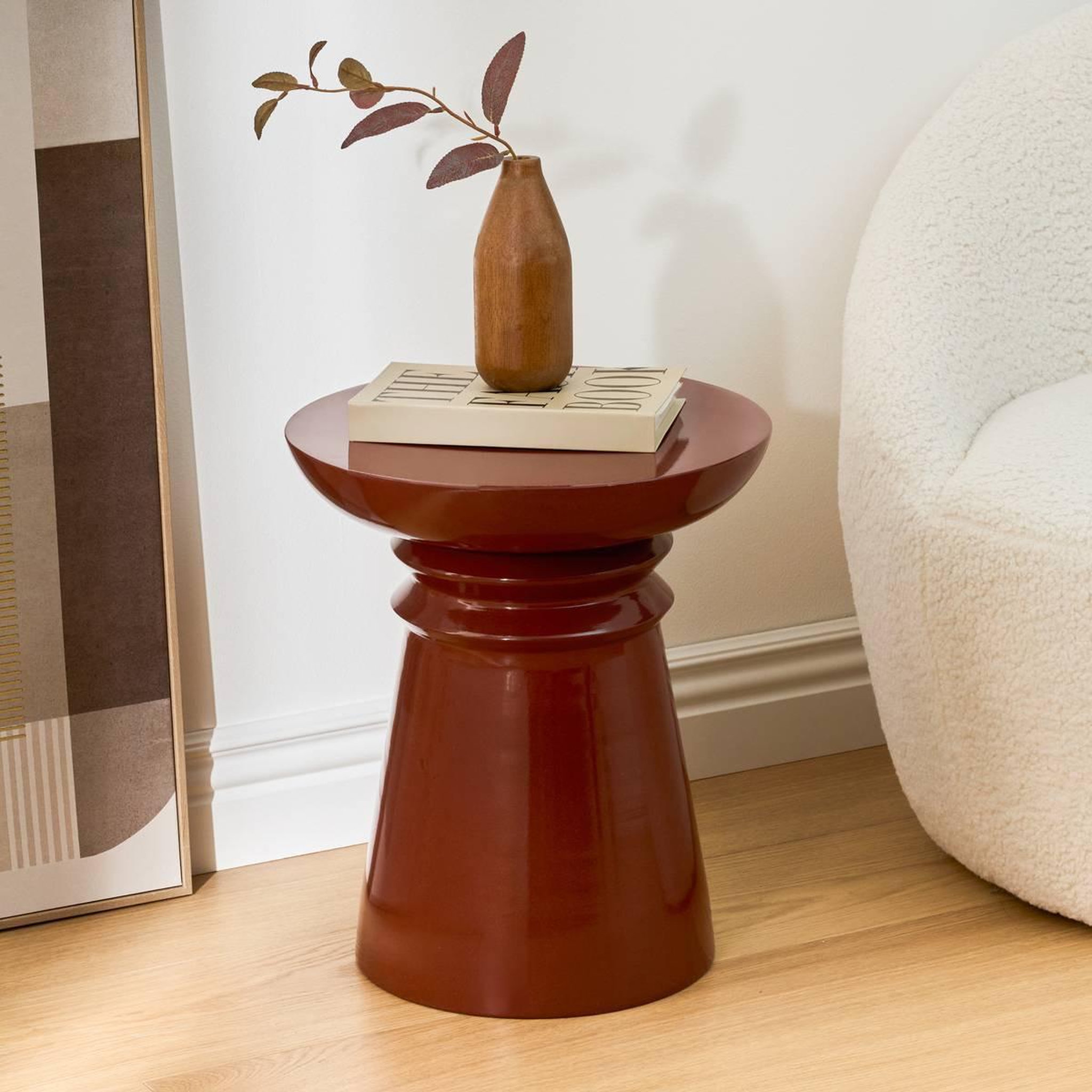 Voir la diapositive 4 : ATMOSPHERA Table d'Appoint Totem  Jaya  43cm Ambre