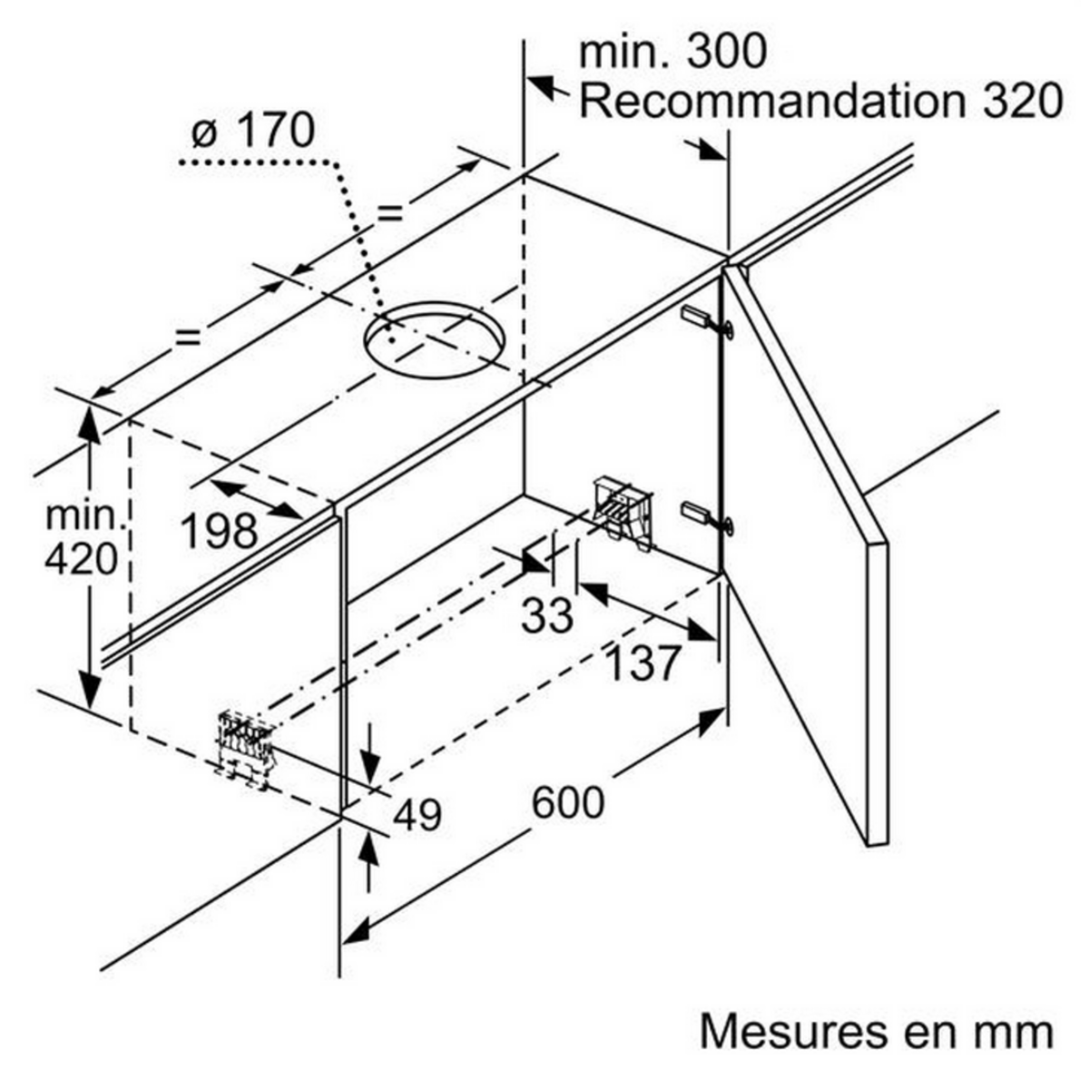 Siemens Hotte télescopique 90cm  729 m3/h silver - li97sa531
