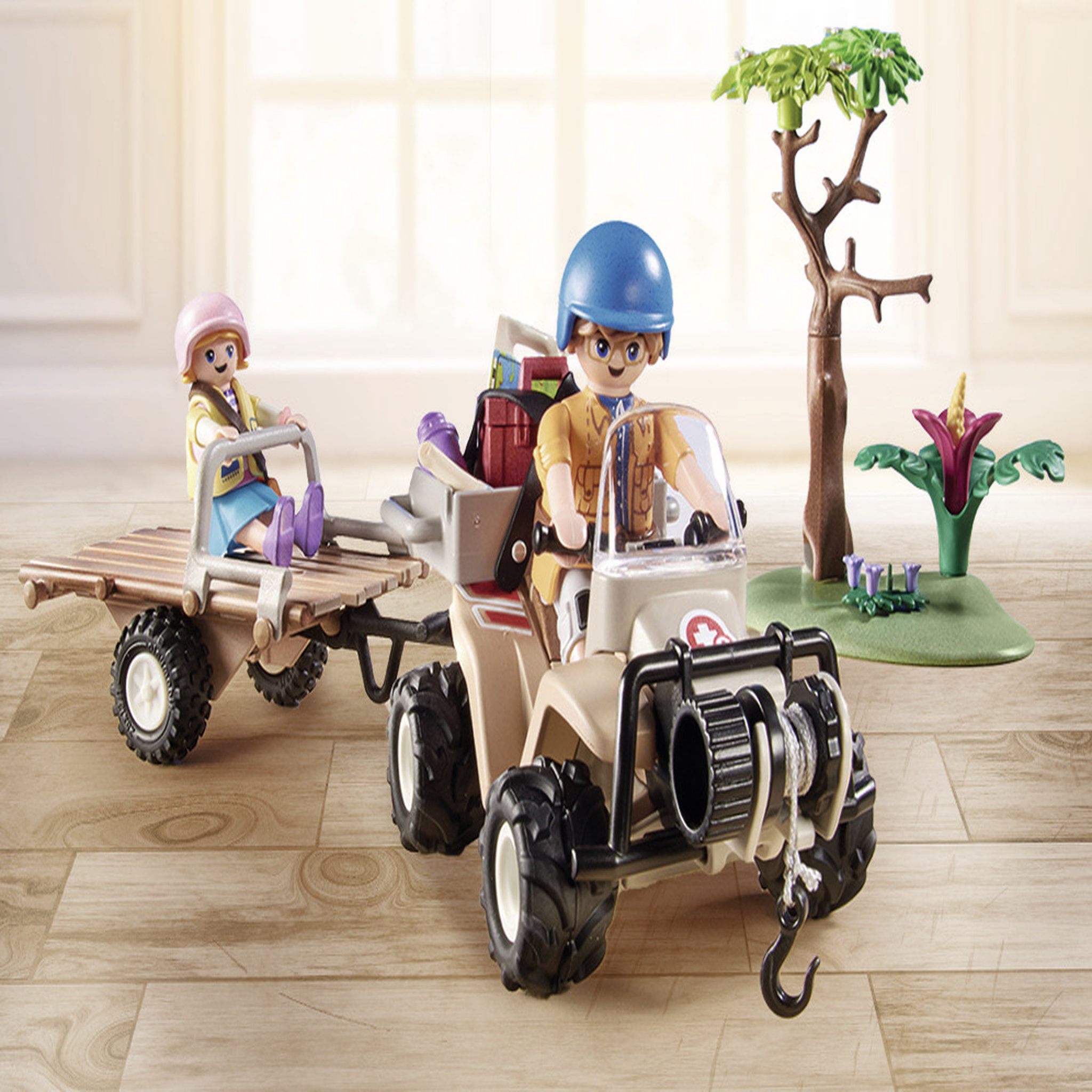 Voir la diapositive 5 : PLAYMOBIL 71011 - Quad de secours pour animaux Wiltopia