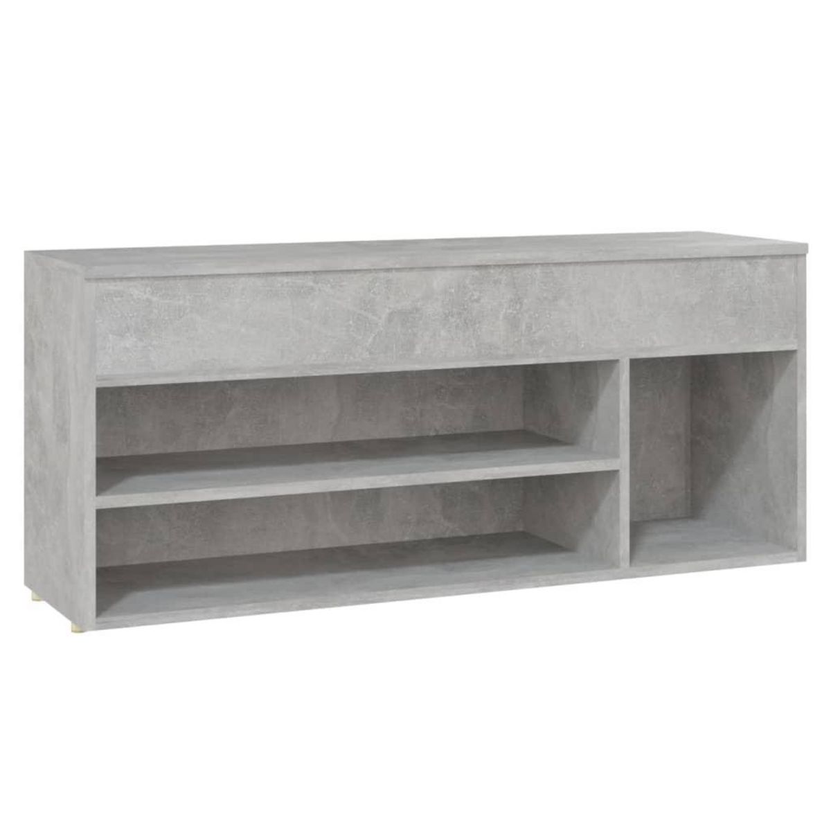 VIDAXL Banc a chaussures Gris beton 105x30x45 cm Bois d'ingenierie