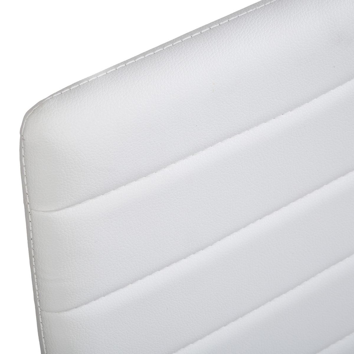 tectake Ensemble de chaises de salle à manger rembourrées avec revêtement aspect cuir blanc Lot de 6