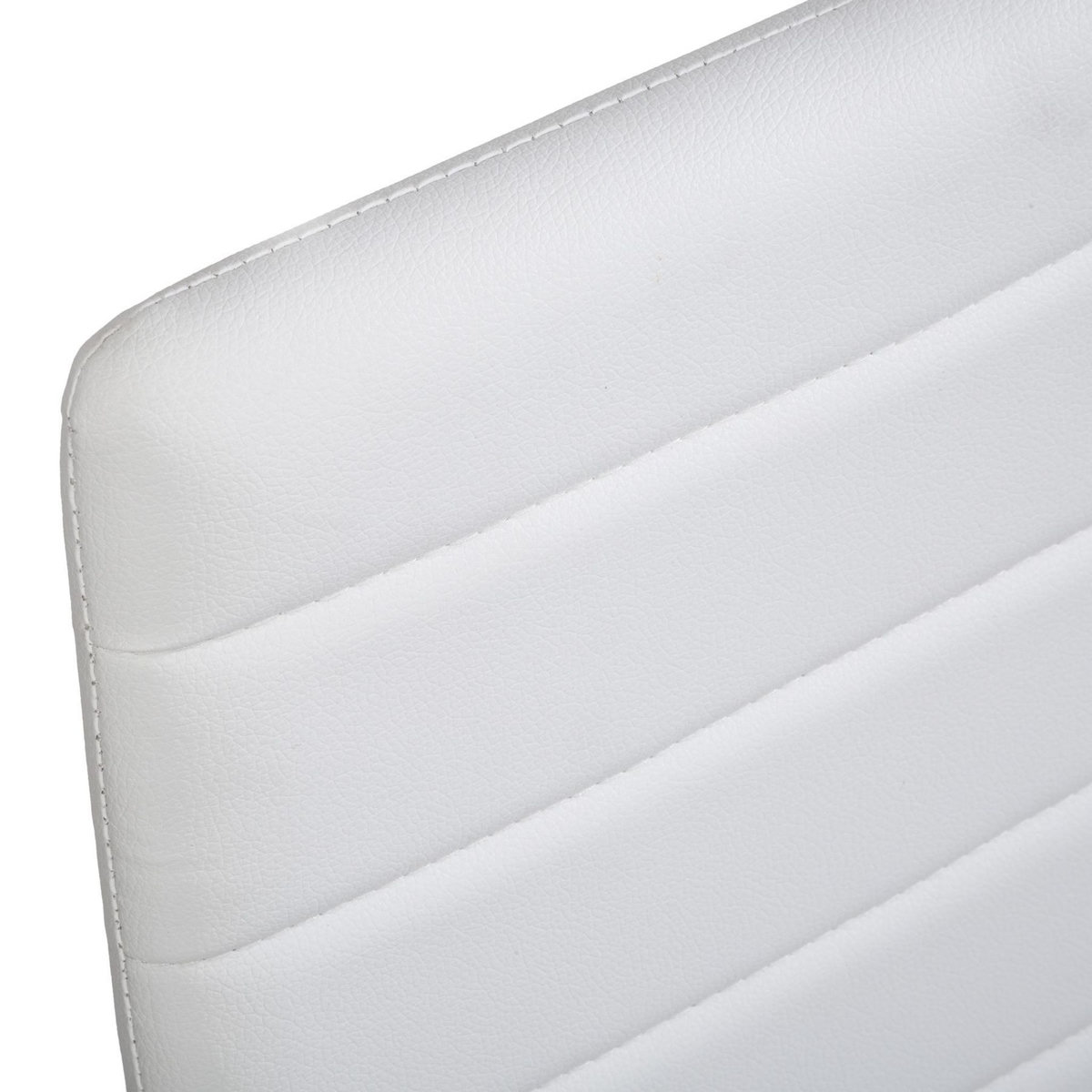 tectake Ensemble de chaises de salle à manger rembourrées avec revêtement aspect cuir blanc Lot de 6