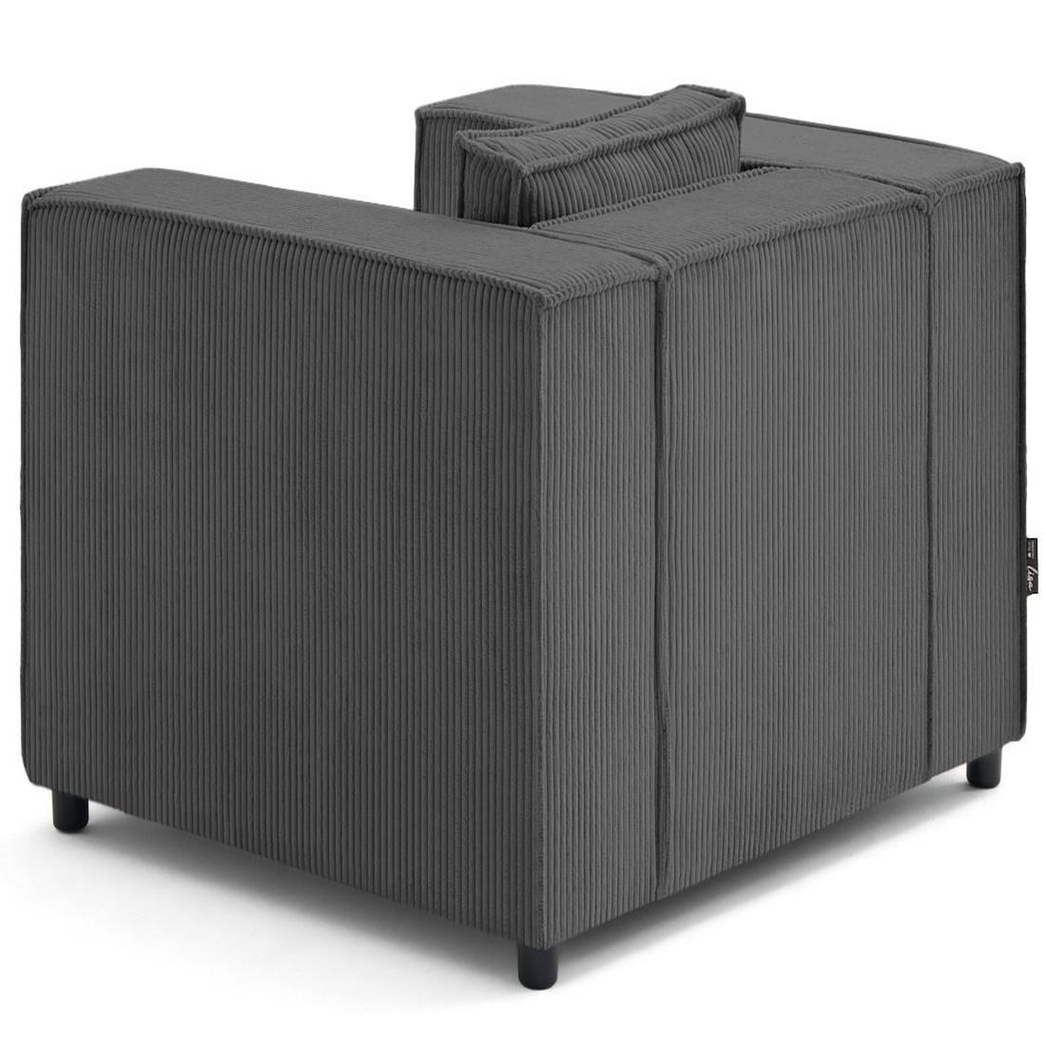 Voir la diapositive 4 : LISA DESIGN Stella - fauteuil en velours côtelé