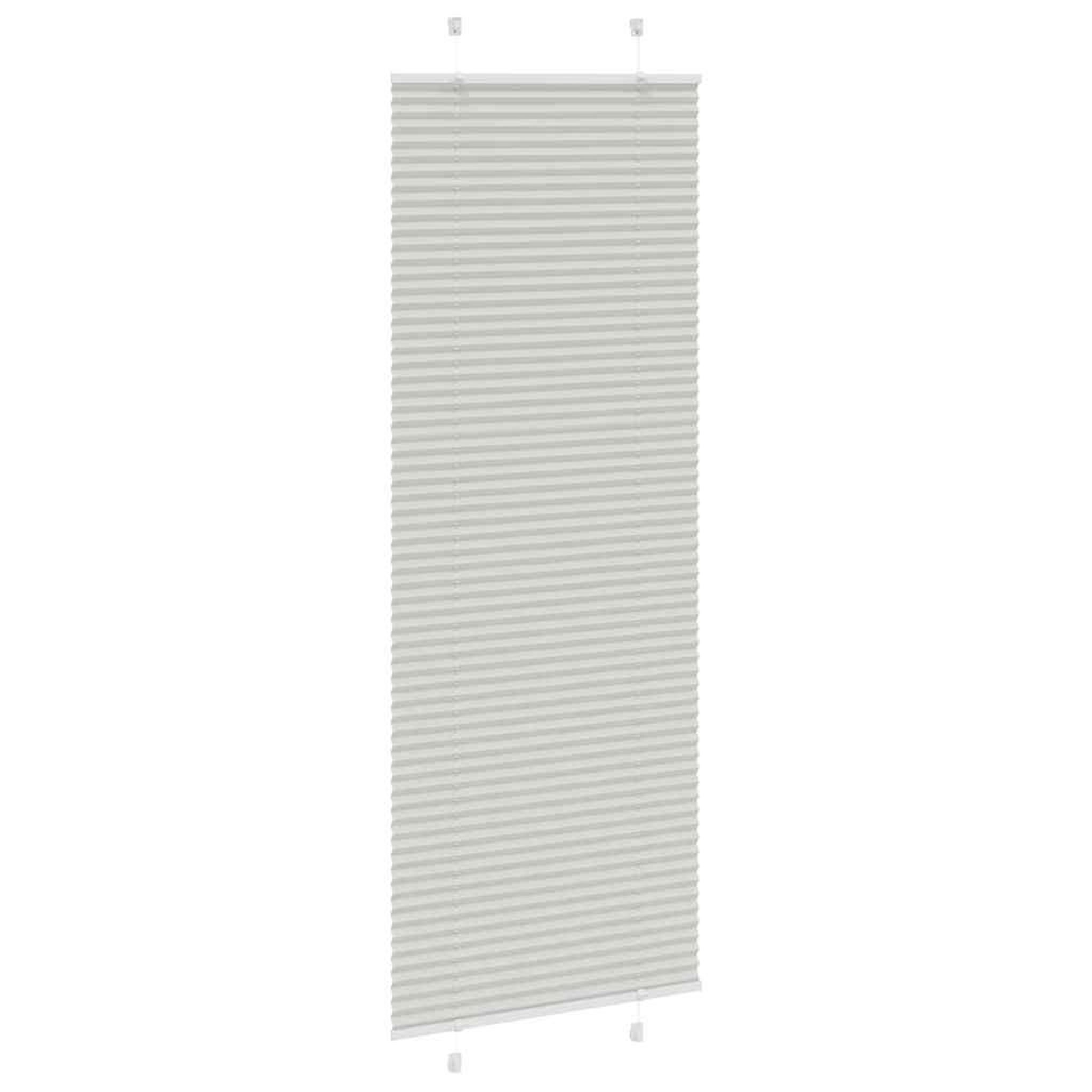 Voir la diapositive 3 : VIDAXL Store plisse gris clair 75x200 cm largeur du tissu 74,4 cm