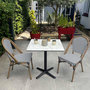 Voir la diapositive 2 : Paris Prix Ensemble Table de Jardin & 2 Chaises  Bistro  70cm Bleu