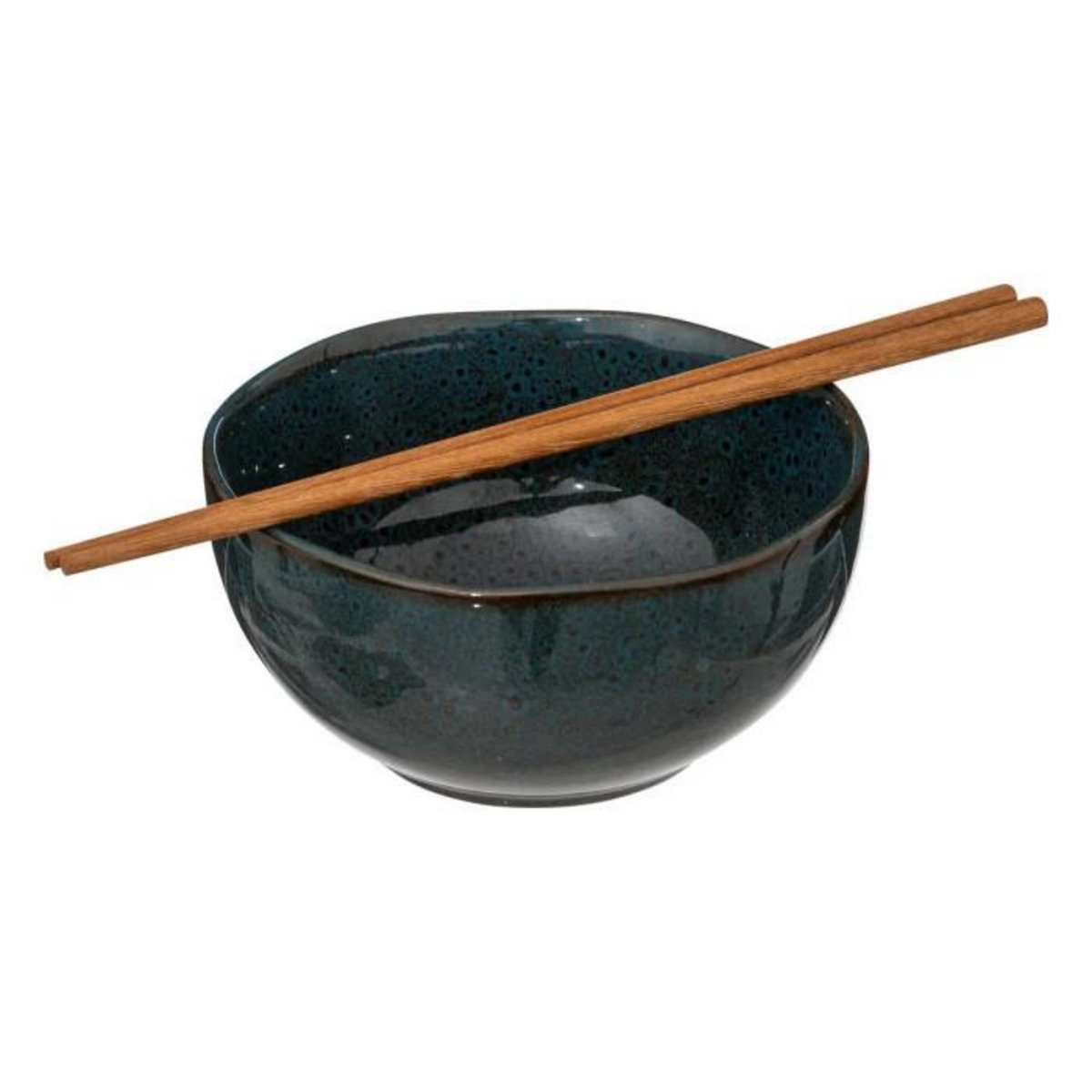 SECRET DE GOURMET Lot de 2 Poke Bowls & baguettes  Jade  15cm Vert