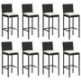 Voir la diapositive 4 : VIDAXL Ensemble de bar de jardin 9 pcs avec coussins noir poly rotin