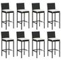 Voir la diapositive 4 : VIDAXL Ensemble de bar de jardin 9 pcs avec coussins noir poly rotin