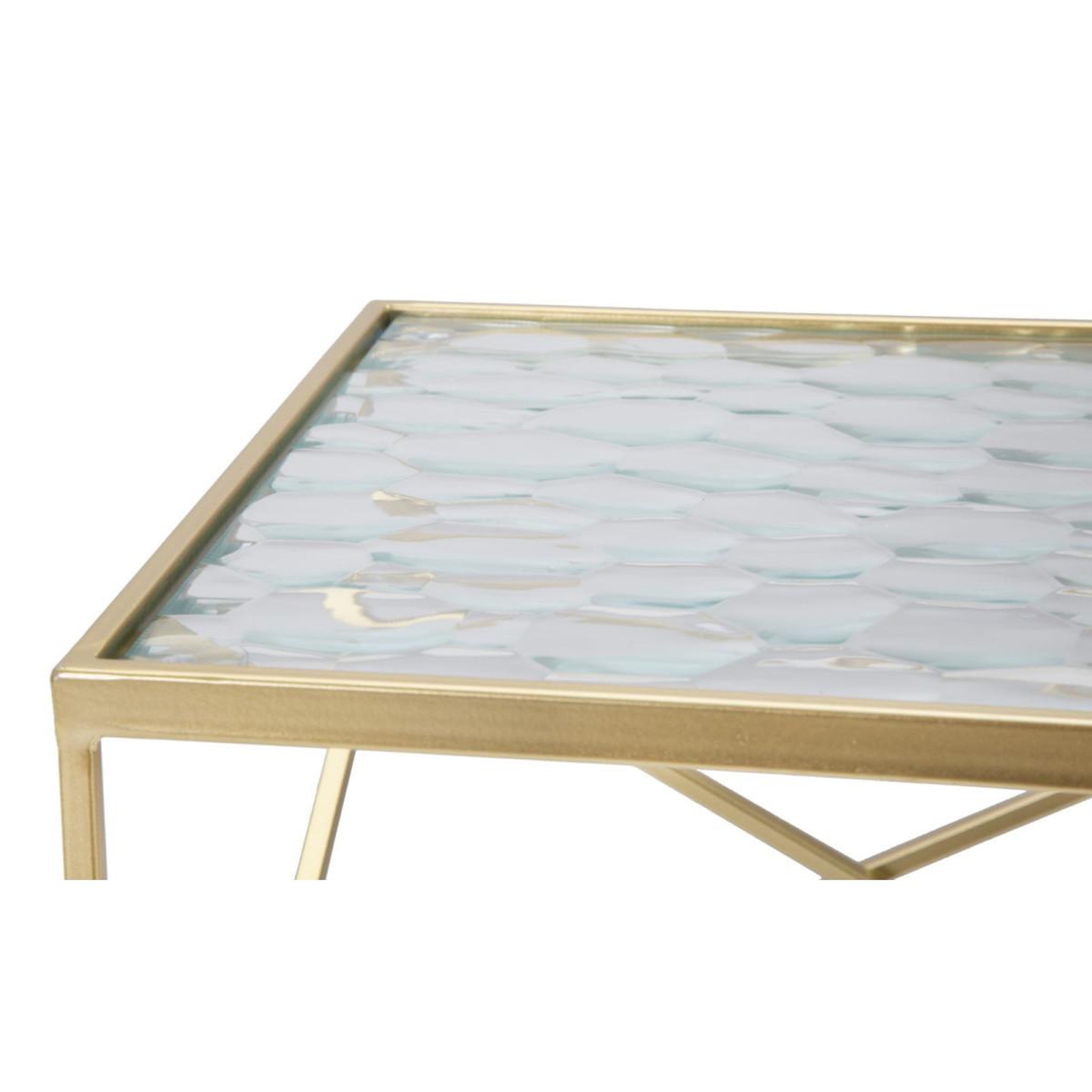 Voir la diapositive 6 : Paris Prix Lot de 2 tables d'appoint design  glassy  68cm or
