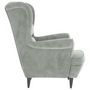 Voir la diapositive 4 : VIDAXL Fauteuil gris clair velours