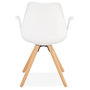 Voir la diapositive 5 : Paris Prix Chaise Design avec Accoudoirs  Zayven  82cm Blanc & Naturel