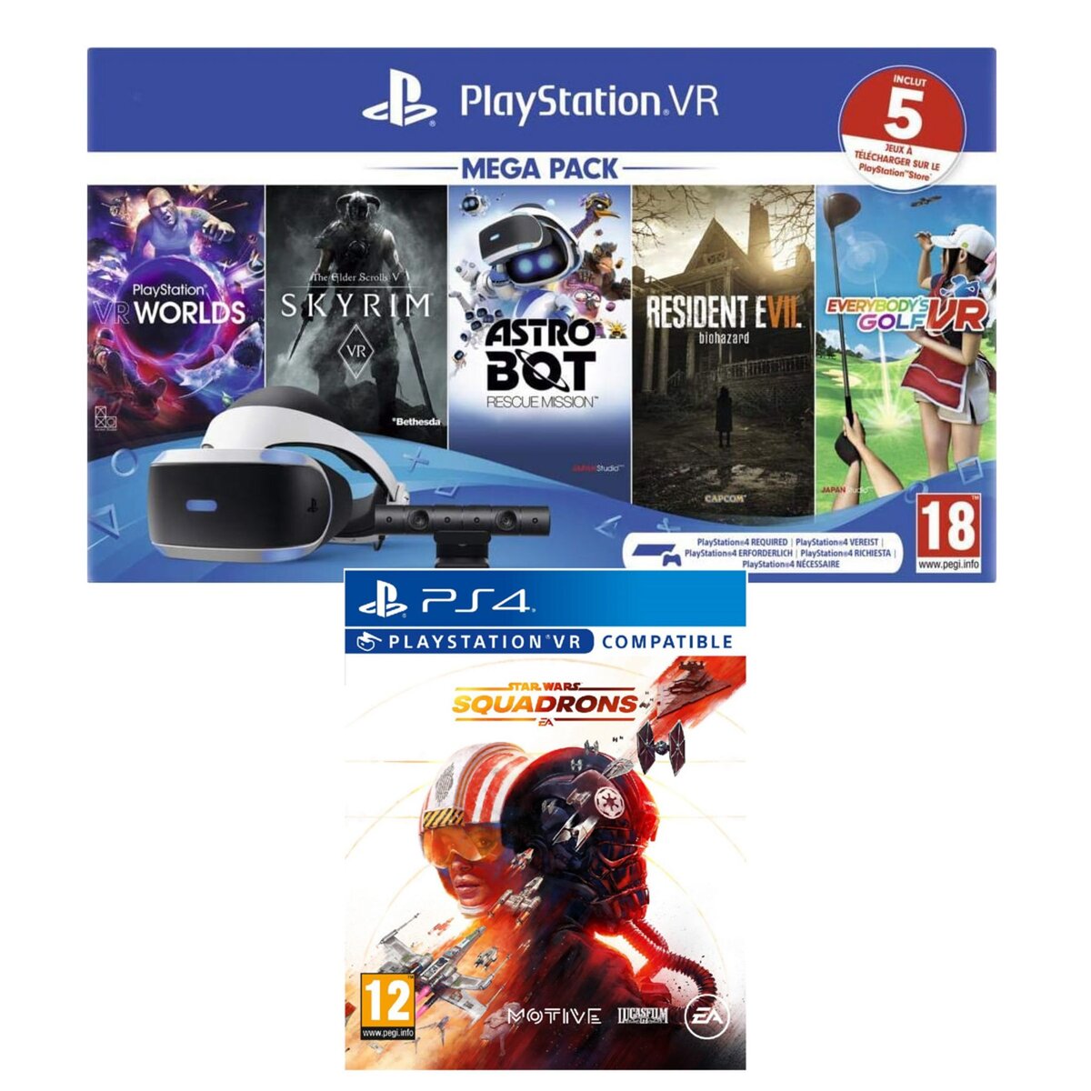 SONY Playstation VR Mega Pack MK4 + 5 jeux + Star Wars Squadrons