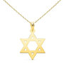 Voir la diapositive 1 : L'ATELIER D'AZUR Collier - Pendentif Etoile de David Or 18 Carats 750/000 Jaune - Chaine Dorée