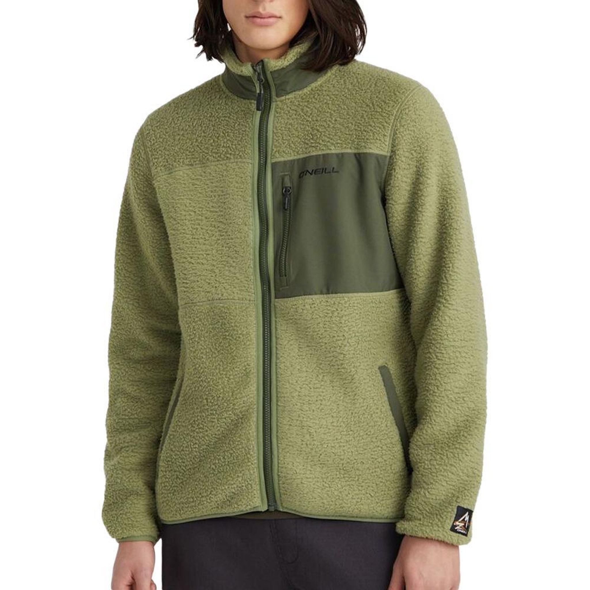 Voir la diapositive 2 : O'NEILL Veste sherpa vert homme o'neill high pile fleece