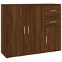 Voir la diapositive 2 : VIDAXL Buffet Chene marron 91x29,5x75 cm Bois d'ingenierie