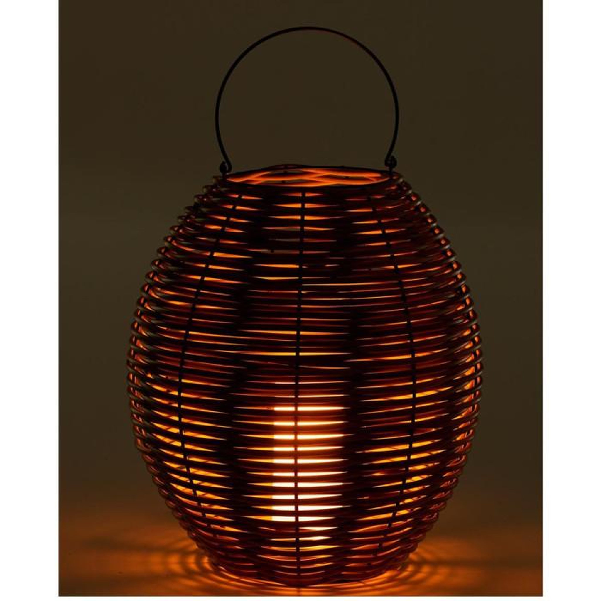 Voir la diapositive 3 : Paris Prix Lanterne Design à Led  Tissé  48cm Naturel