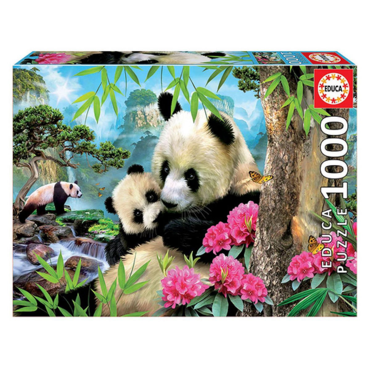 EDUCA Puzzle 1000 pcs  -  Les Pandas