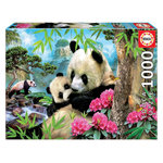 EDUCA Puzzle 1000 pcs  -  Les Pandas