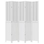 Voir la diapositive 4 : VIDAXL Cloison de separation 5 panneaux blanc bois de paulownia massif