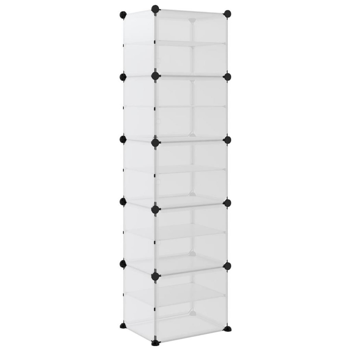 VIDAXL Etagere a chaussures Transparent 44x31,5x153,5 cm PP