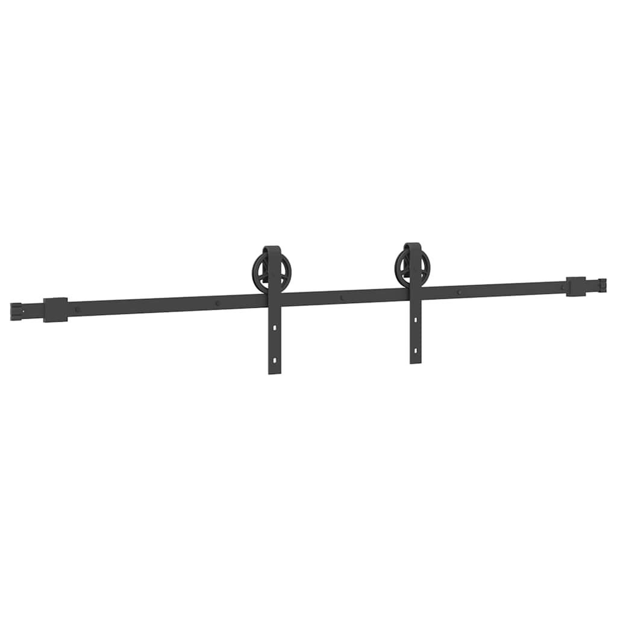 Voir la diapositive 4 : VIDAXL Kit de quincaillerie de porte coulissante 200 cm Acier Noir