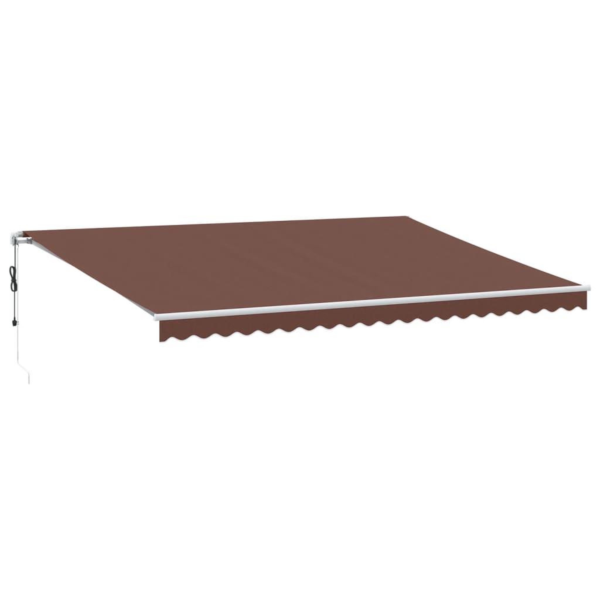 Voir la diapositive 2 : VIDAXL Auvent manuel retractable avec LED marron 500x300 cm